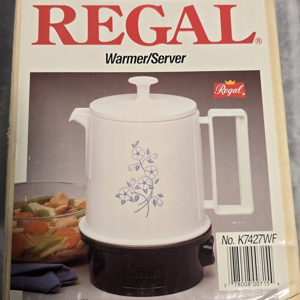 Vintage‎ Regal Poly Hot Pot 5 Cup Warmer Server K7427WF Made USA NEW In Box